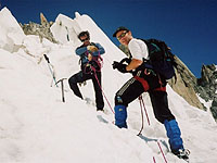 alpinisme � Chamonix avec un guide de haute montagne
