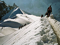 alpinisme � Chamonix avec un guide de haute montagne